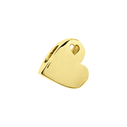 18K Gold Vermeil Sideways Heart Pendant
