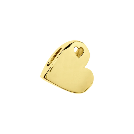 18K Gold Vermeil Sideways Heart Pendant