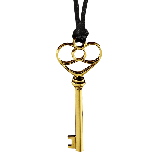 18K Gold Vermeil Key Necklace