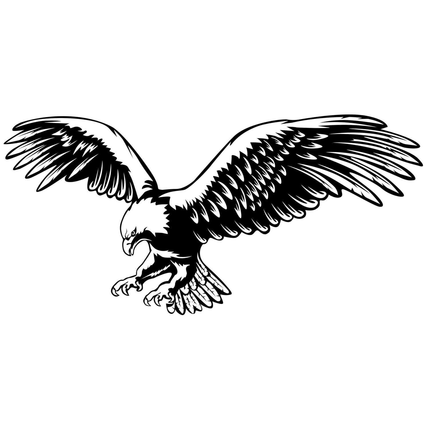 Eagle Landing Engraving
