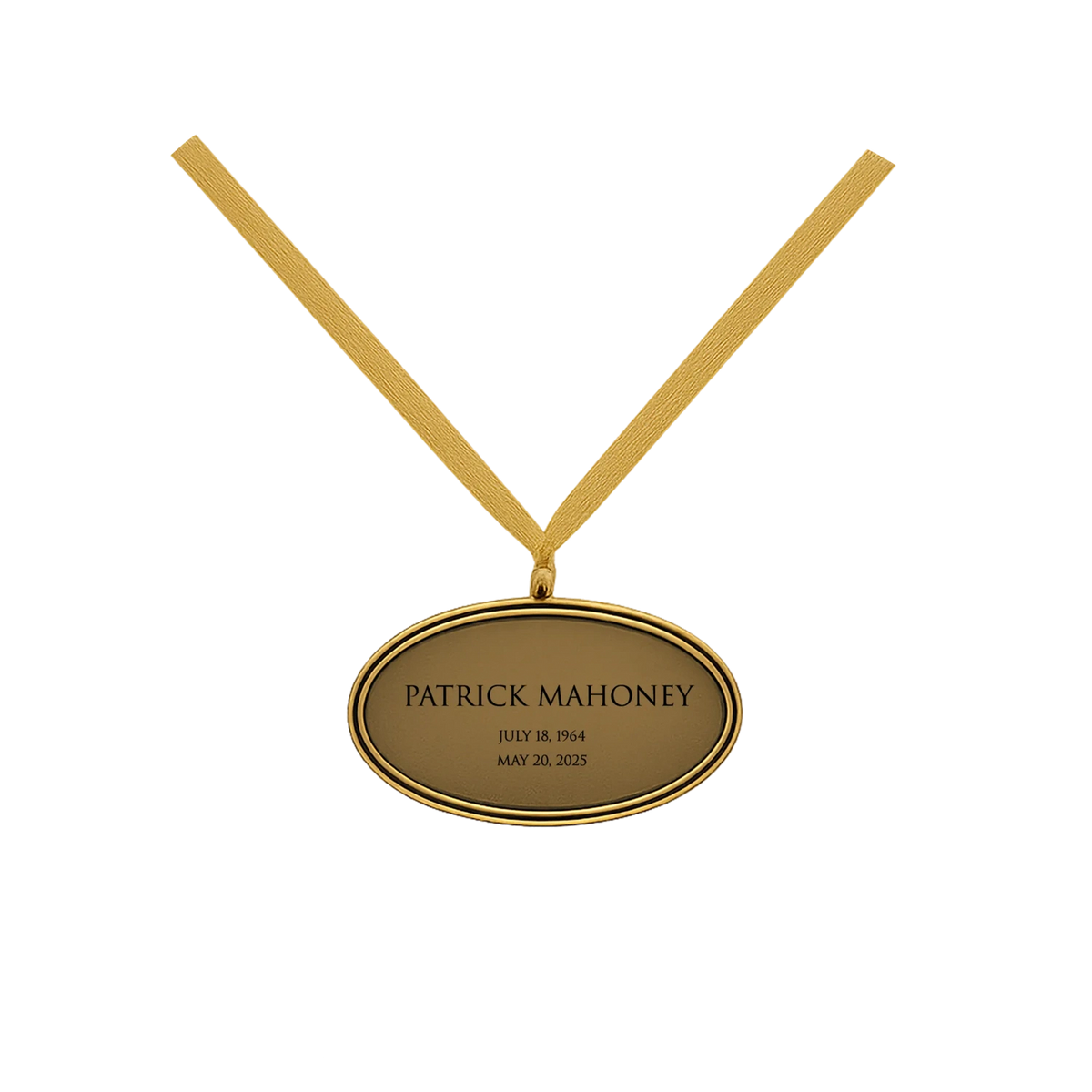 Gold Urn Engraving Pendant
