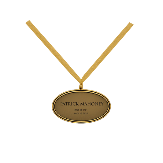 Gold Urn Engraving Pendant