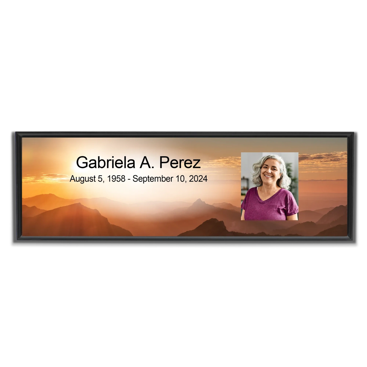 LifeStories MemoryFrame Outdoors Mountain Sunset Design