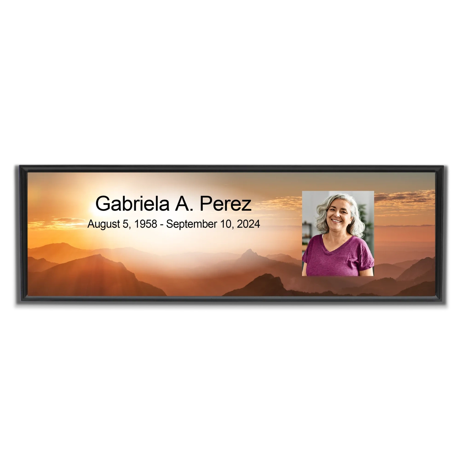 LifeStories MemoryFrame Outdoors Mountain Sunset Design