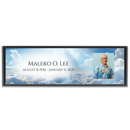 LifeStories MemoryFrame Religious Clouds Design
