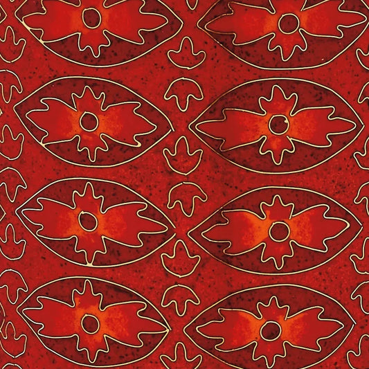 Red Rosette Cloisonne