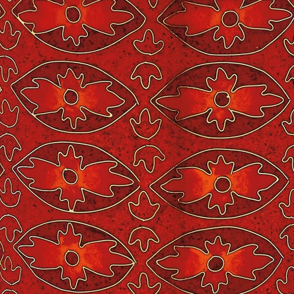 Red Rosette Cloisonne Miniature