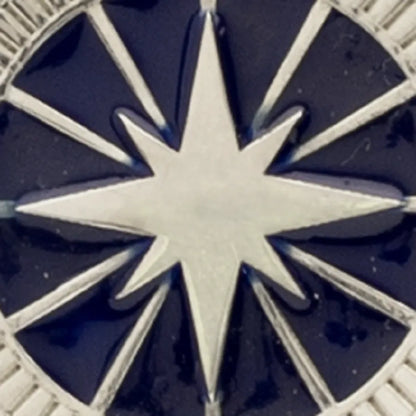 Sterling Silver Compass - Blue